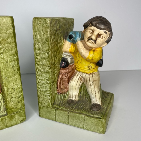 Vintage Golfer Ceramic Bookends | OS - Picture 2 of 4